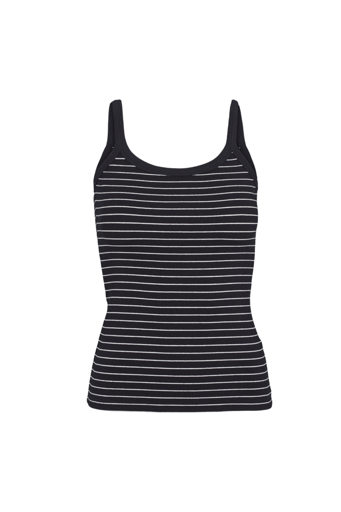 Basic Apparel Ludmilla Strap Top Tops & tank-tops 703 Black / bright white