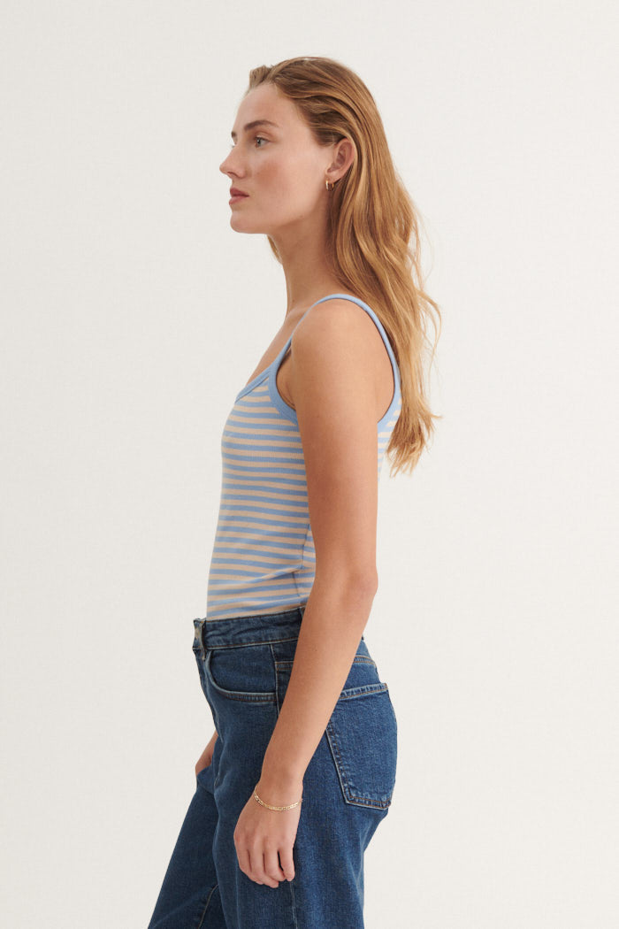 Basic Apparel Ludmilla Strap Top Tops & tank-tops 785 Frozen fjord / smoke gray