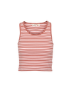 Ludmilla Stripe Crop Tank - cedar wood / Rose shadow