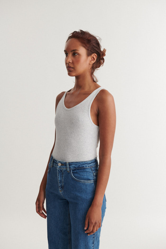 Basic Apparel Ludmilla Tank Tops & tank-tops 318 Light Grey Mel.