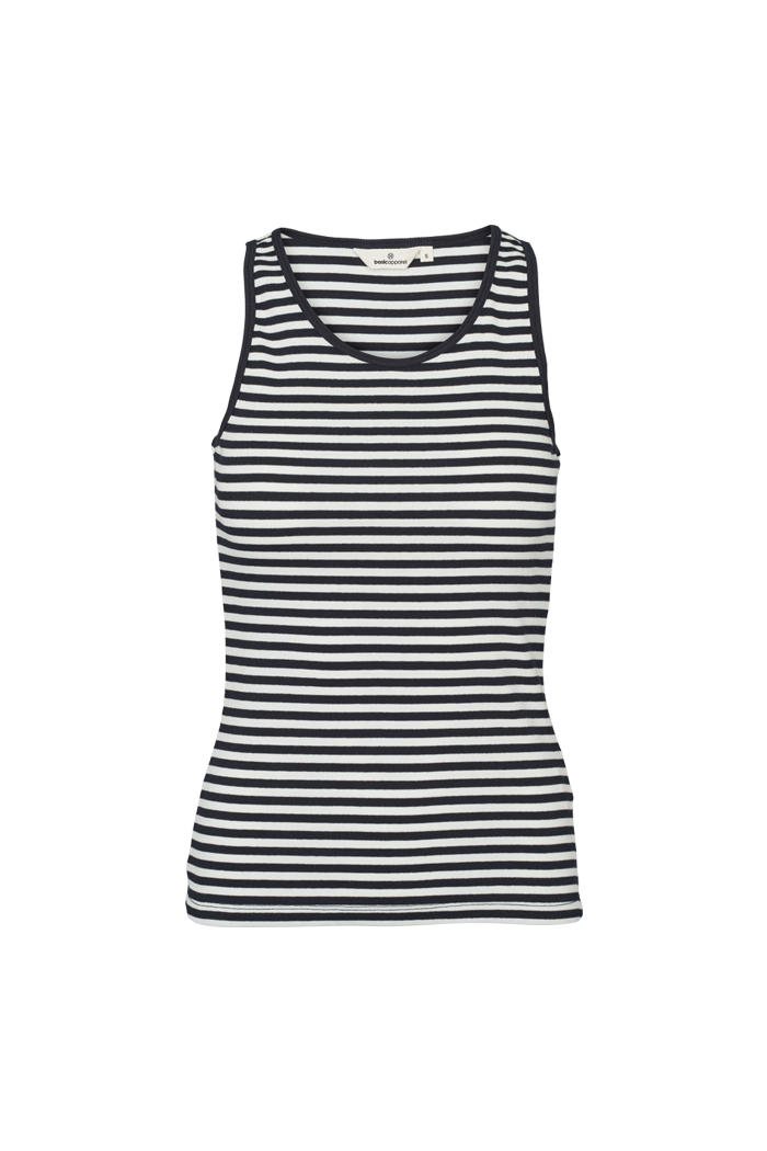 Basic Apparel Ludmilla Tank Tops & tank-tops 700 Whisper White/ Black/ Black Trim