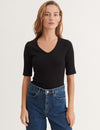 Ludmilla V-Neck - Black