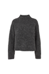 Basic Apparel Magna H. Neck Sweaters 393 Dark Grey Mel.