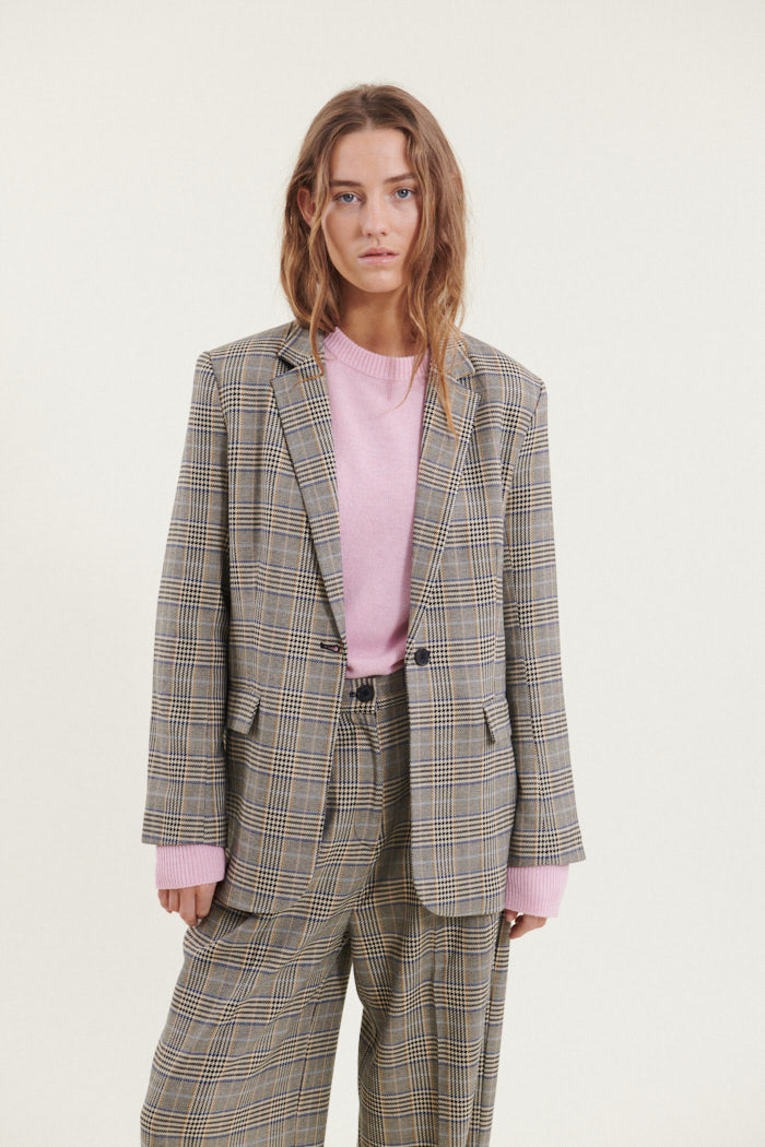 Basic Apparel Marjorie Blazer Jackets 453 Light Khaki/Black