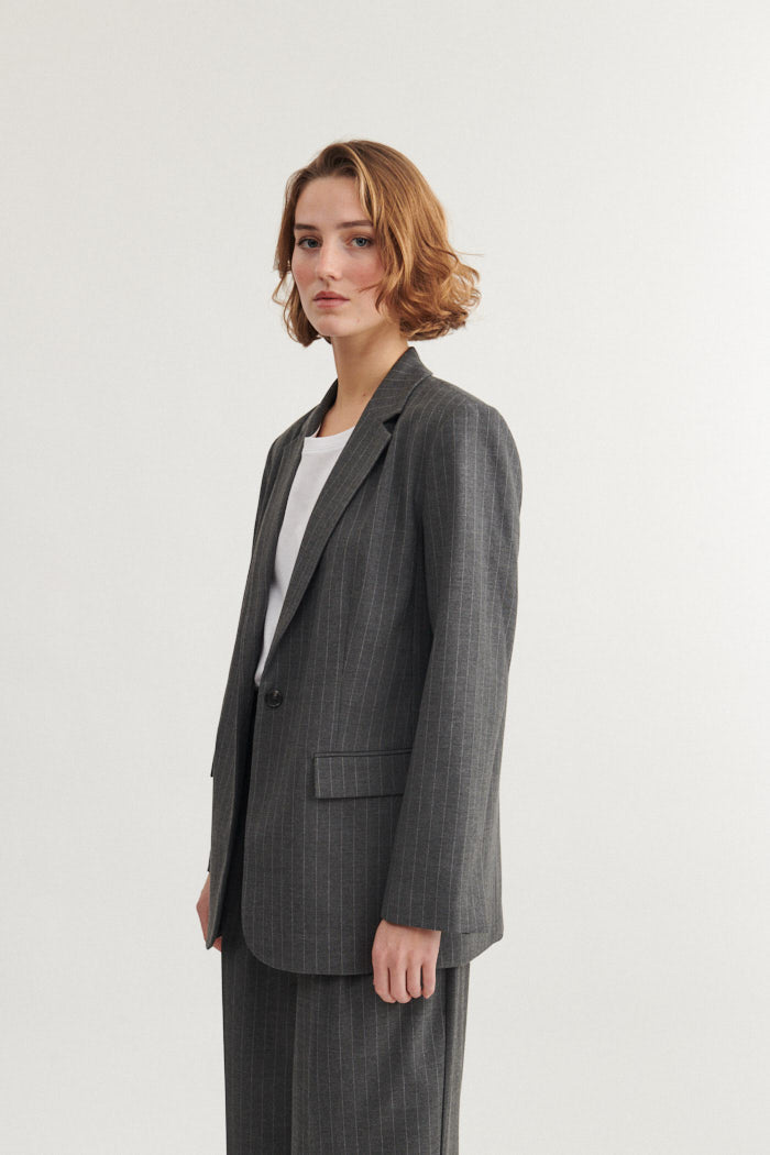 Basic Apparel Marjorie Blazer Jakker 723 D. grey melange / Birch