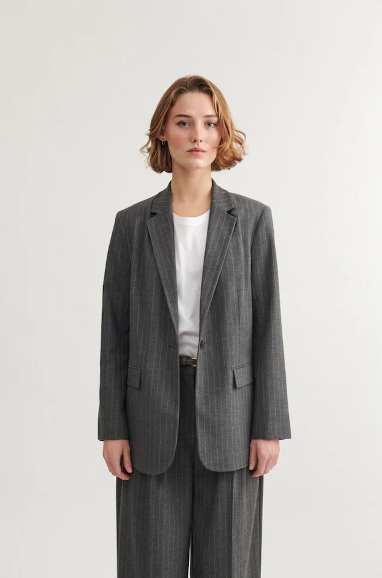 Basic Apparel Marjorie Blazer Jakker 723 D. grey melange / Birch