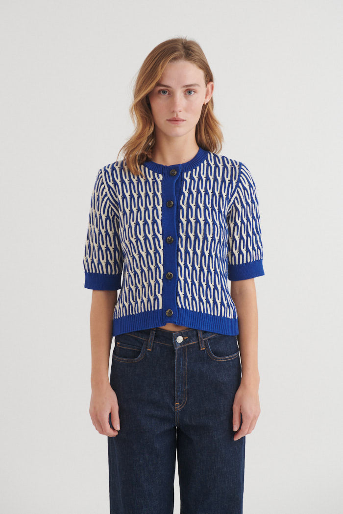 Basic Apparel Minie Cardigan Cardigans 867 Sodalite blue / whisper white