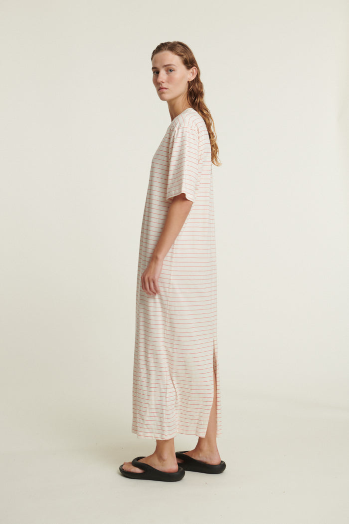 Basic Apparel Raja Striped Dress Dresses 759 Grenadine / whisper white