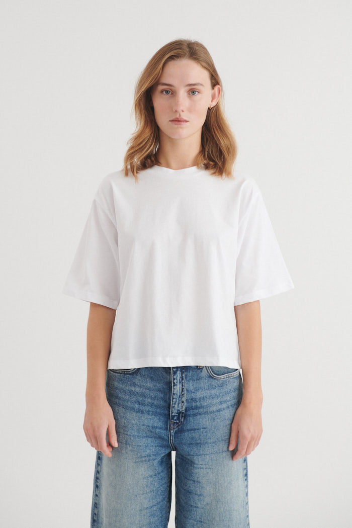 Basic Apparel Raji Peace & Love T-shirts 894 Riviera / Chicory coffee