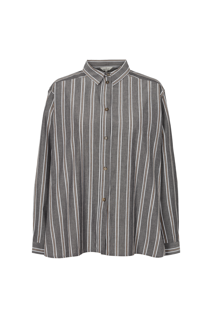 Basic Apparel Ray Shirt Shirts 632 Black / bright white  / tobacco brown