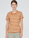Rebekka Stripe Tee - Leather Brown/Natural Melange