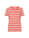 Rebekka Stripe Tee - Cayenne/Natural Mélange