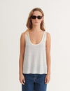 Ryda Stripe Tank - Quiet Harbor / Whisper White