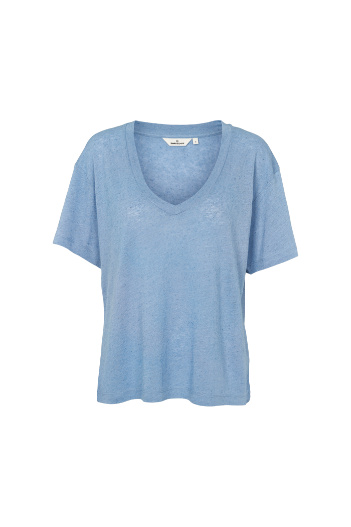 Basic Apparel Ryda V-Neck Tee T-shirts 704 Blissful Blue