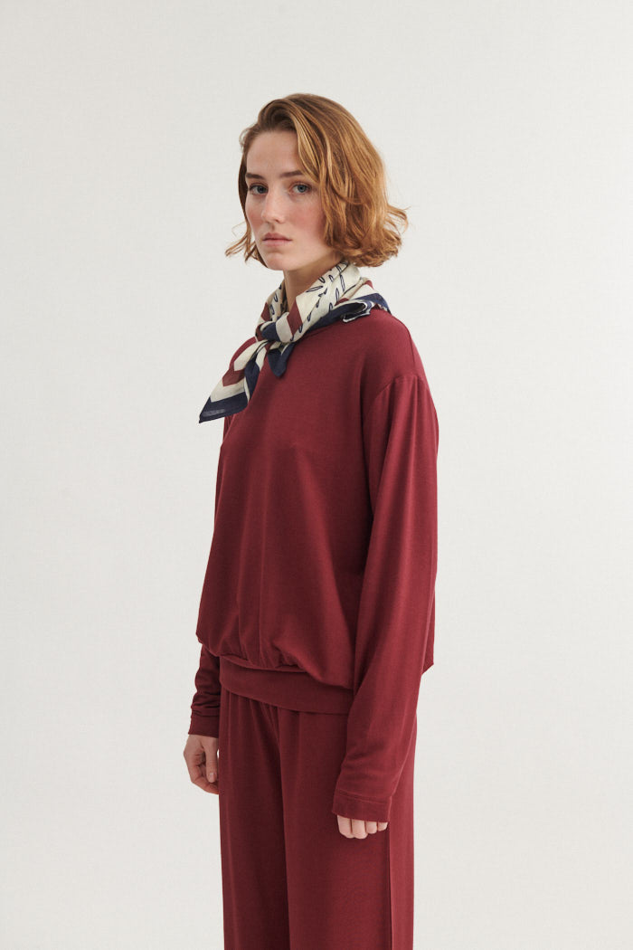 Basic Apparel Sadie Blouse Blouses 792 Bordeaux Truffle