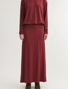 Sadie Long Skirt - Bordeaux Truffle