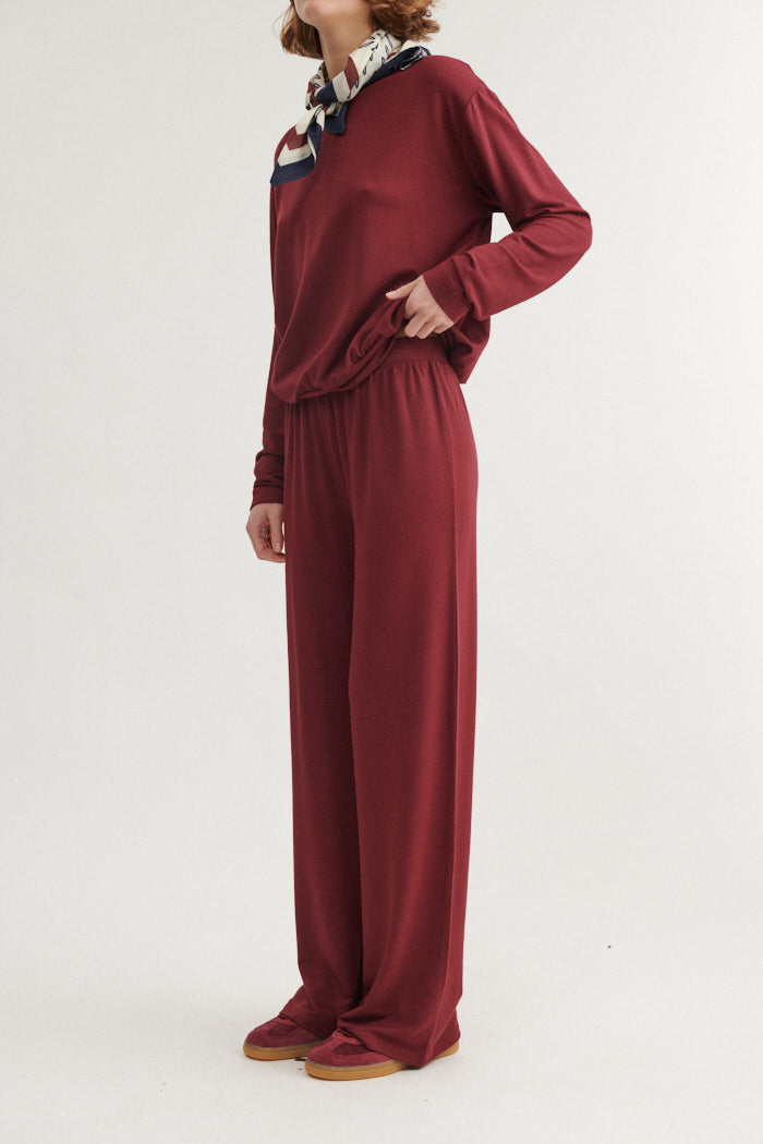 Basic Apparel Sadie Pant Pants 792 Bordeaux Truffle