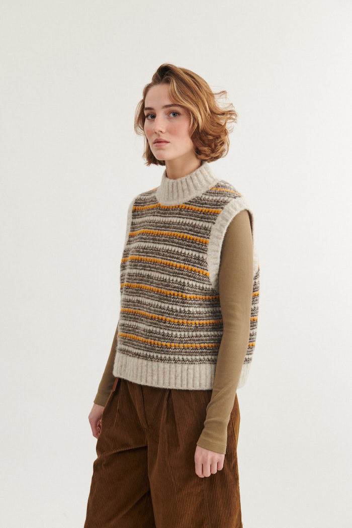 Basic Apparel Sally Vest Vests 800 Light grey mel-carafe-buckskin