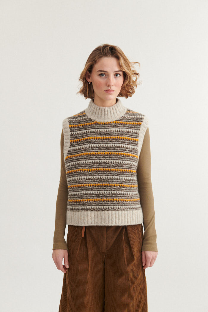 Basic Apparel Sally Vest Vests 800 Light grey mel-carafe-buckskin