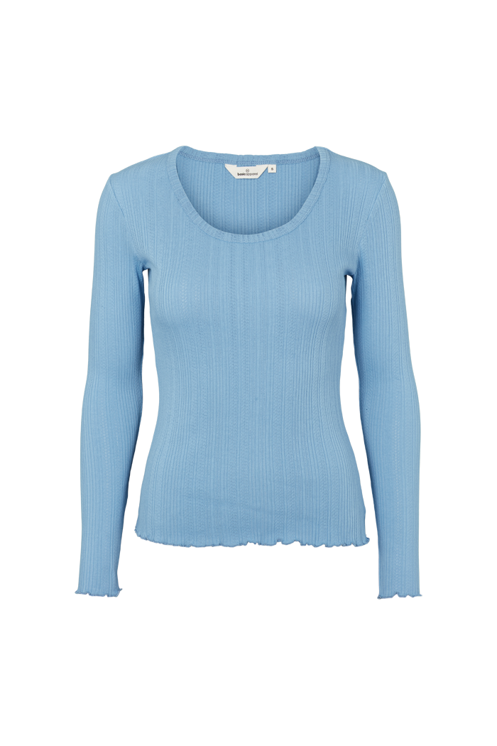 Basic Apparel Scala LS Tee T-shirts 711 Ashleigh Blue