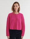 Selem Cable Cardigan - Purple Orchid