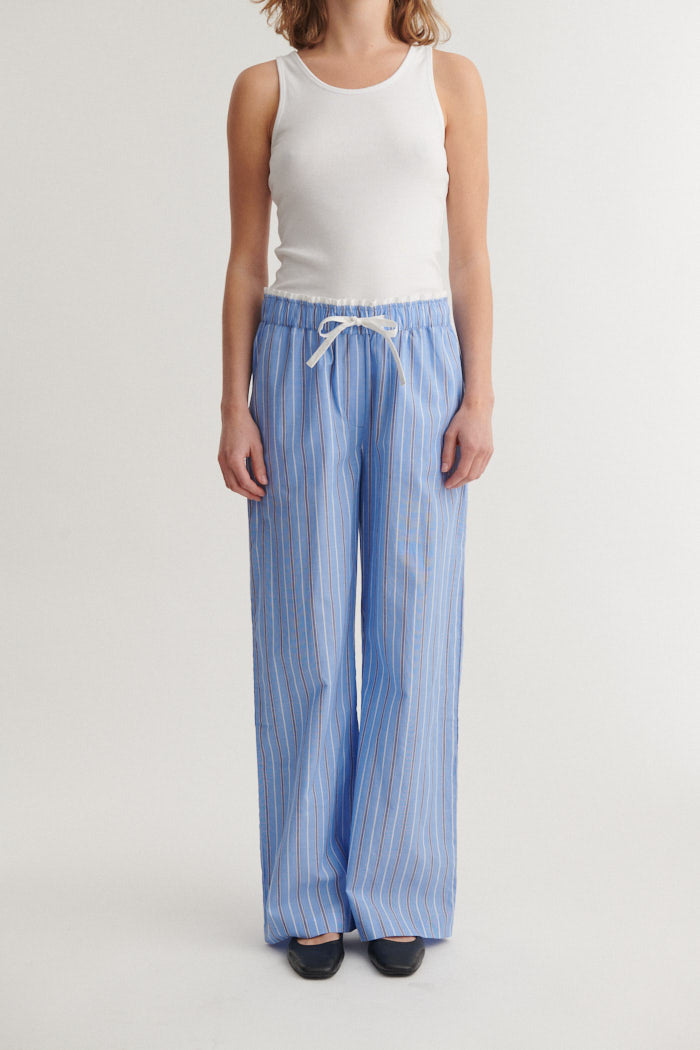 Basic Apparel Siba Pants Pants 882 Frozen fjord / bright white / sky captain