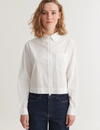Silje Cropped Shirt - Bright White