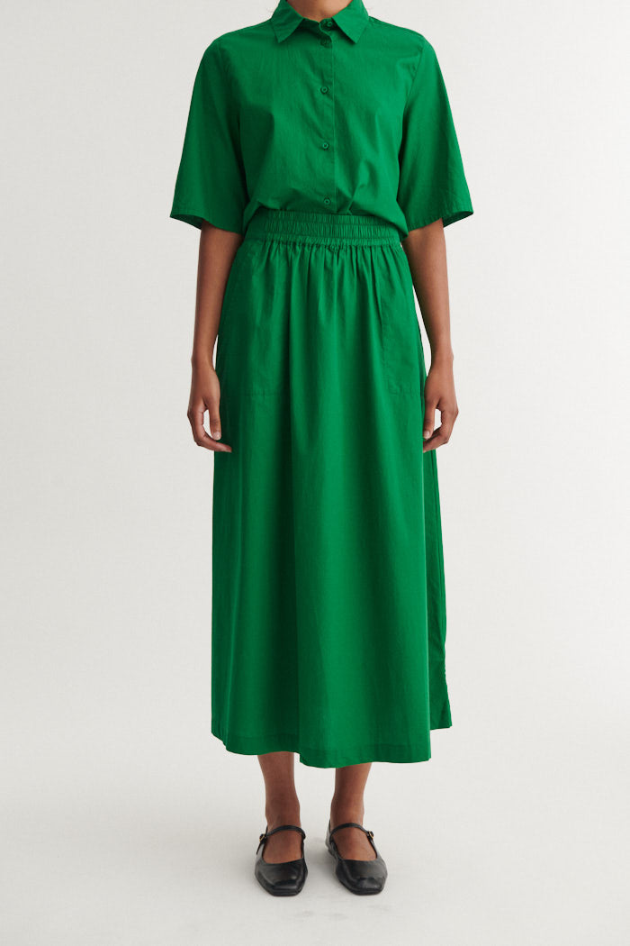 Basic Apparel Silje Long Skirt Skirts 860 Abundant green
