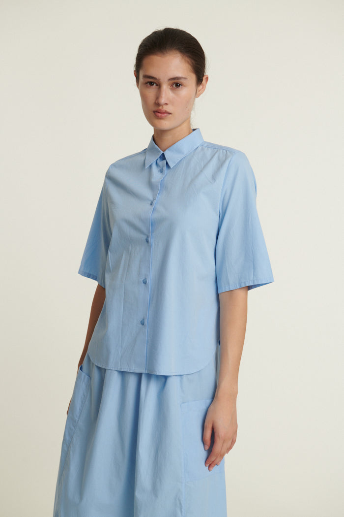 Basic Apparel Silje SS Shirt Shirts 772 Frozen fjord