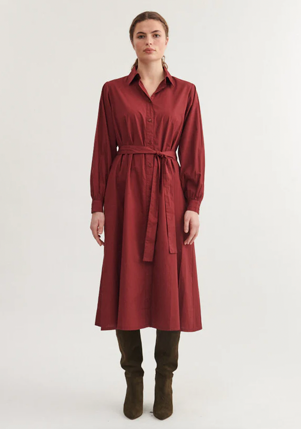 Basic Apparel Silje Wide Dress Dresses 792 Bordeaux Truffle