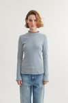 Silma High Neck - Copenhagen blue / Birch
