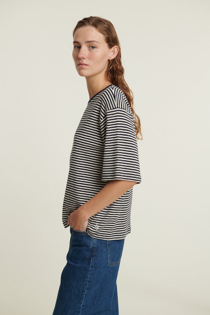 Basic Apparel Silma SS Tee T-shirts 721 Sky captain / birch