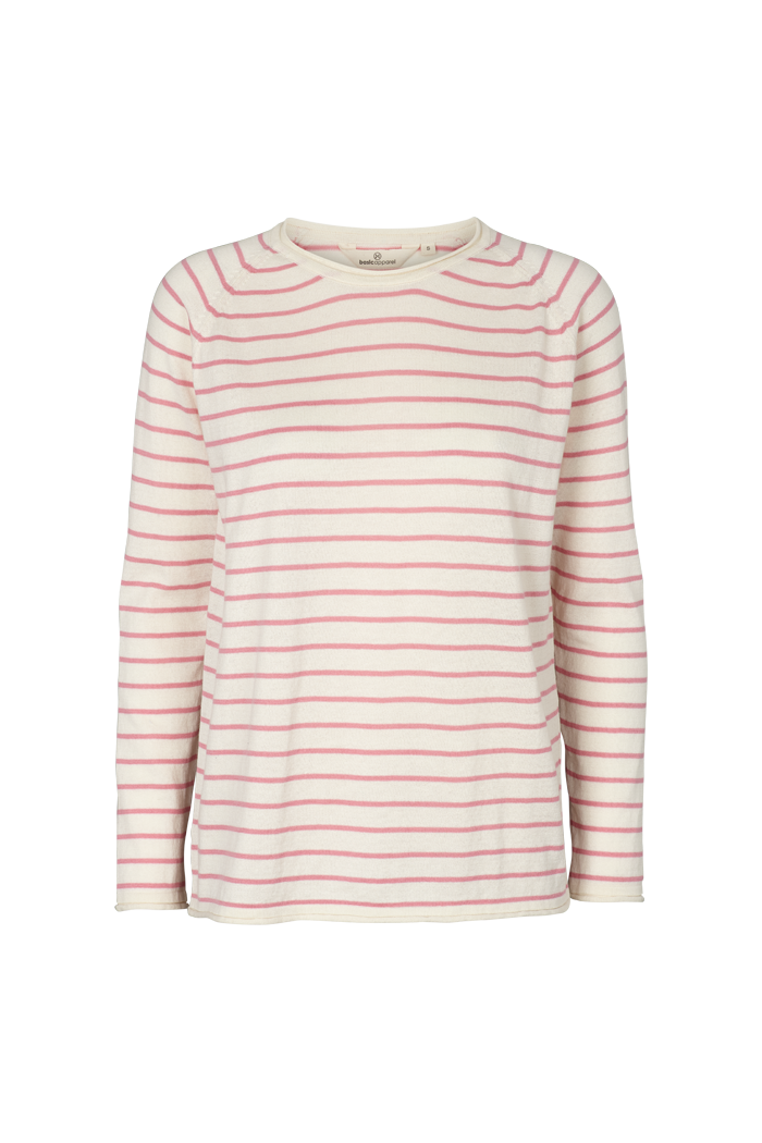 Basic Apparel Soya Sweater Sweaters 428 Whisper White/Wild Rose