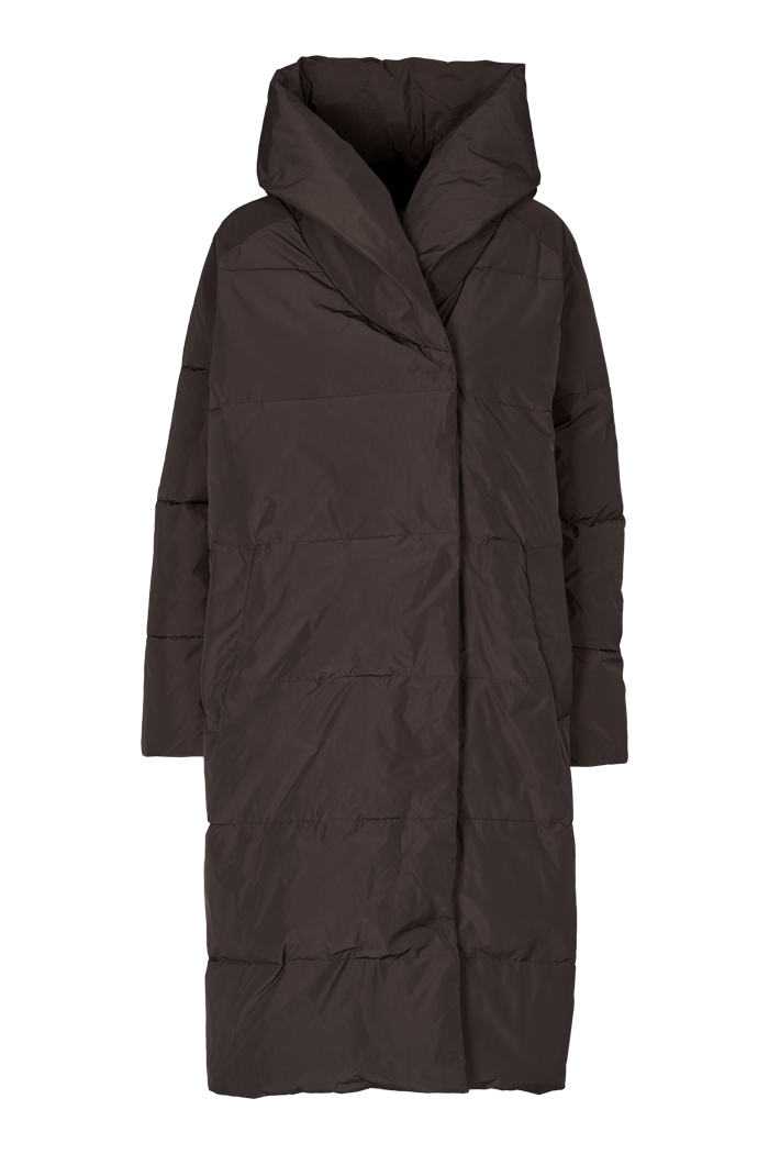 Basic Apparel Tenna Shawl Collar Coat Coats 709 Chocolate torte