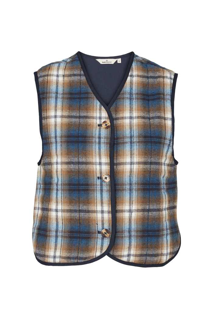 Basic Apparel Trudie Vest Vests 728 Tobacco brown / classic blue