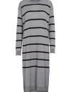 Vera Long Dress - Light Grey Melange / Black