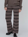 Vera Wide Pants - Brown Melange / Black