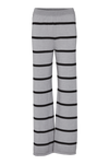 Vera Wide Pants - Light Grey Melange / Black