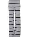 Vera Wide Pants - Light Grey Melange / Black