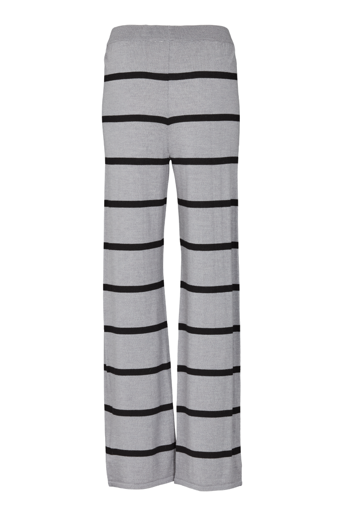 Basic Apparel Vera Wide Pants Pants 635 Light Grey Melange / Black