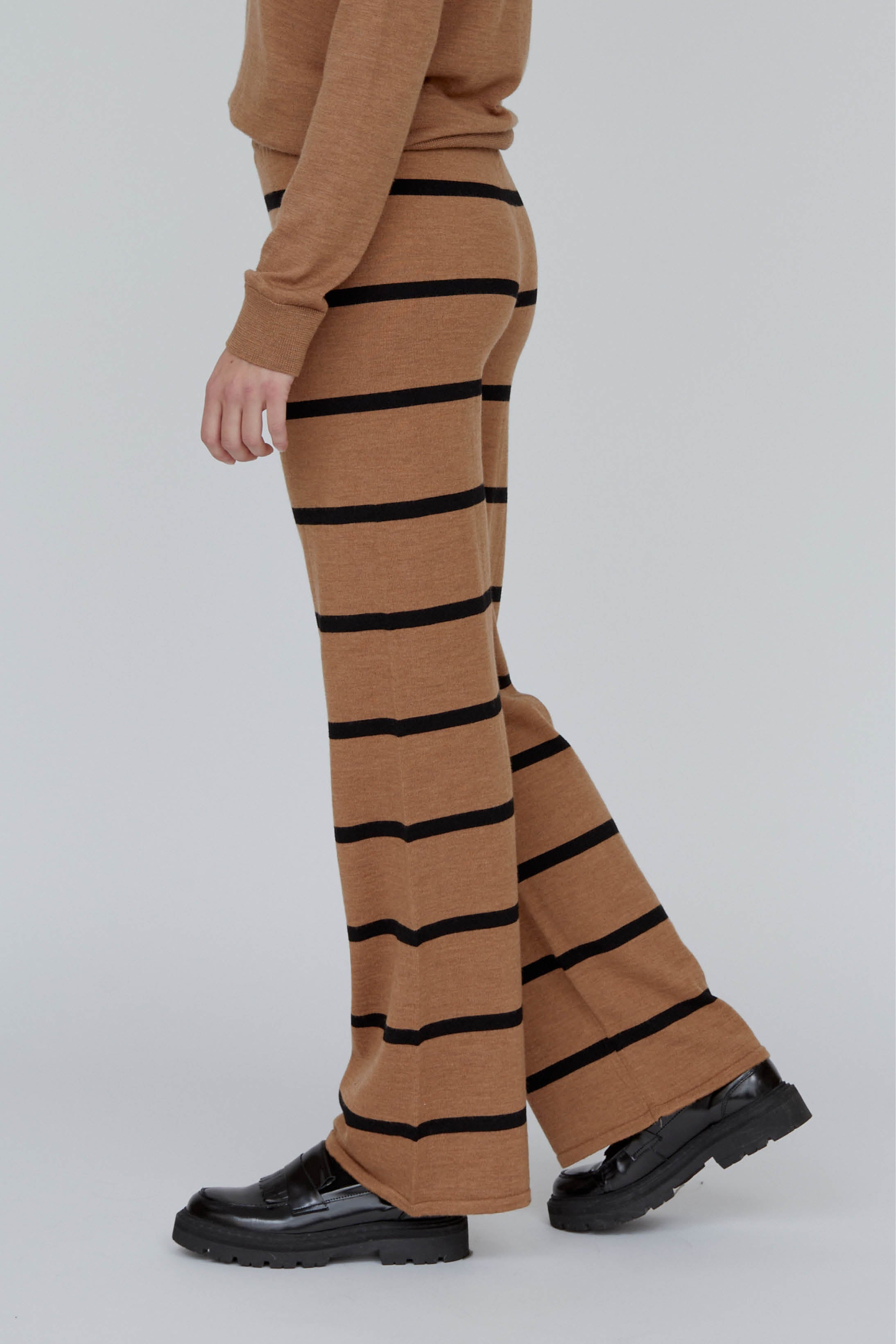 Basic Apparel Vera Wide Pants Pants 636 Apple Cinnamon / Black