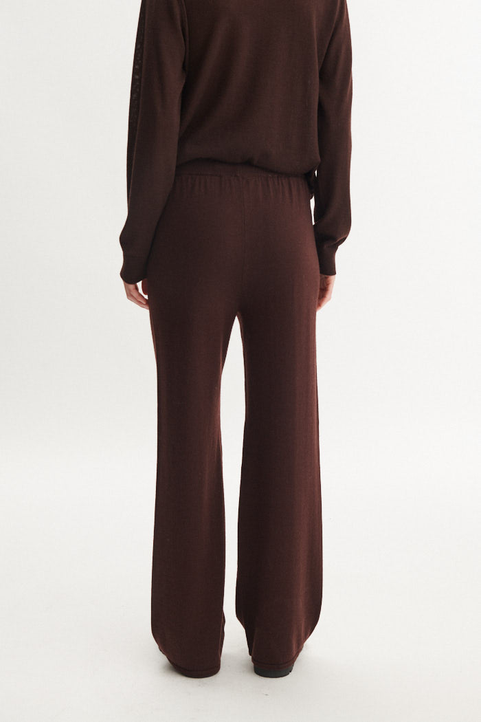 Basic Apparel Vera Wide Pants Pants 709 Chocolate torte