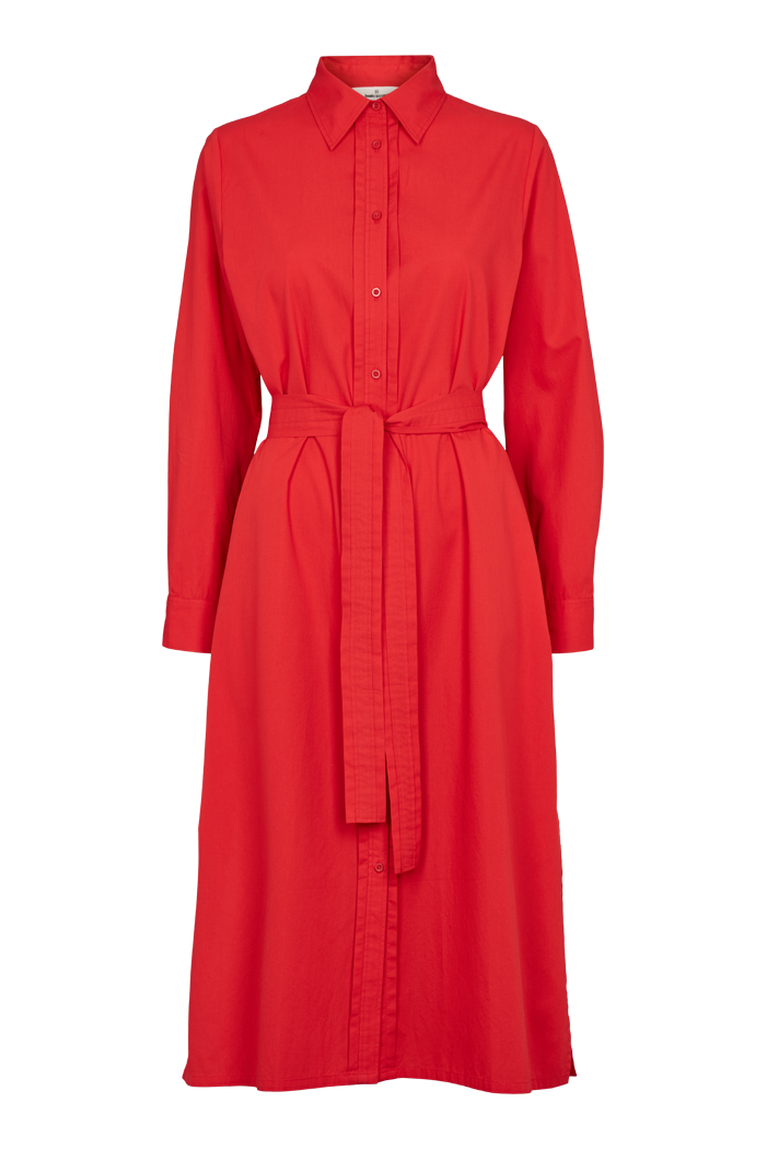 Basic Apparel Vilde Pleat Dress Dresses 278 High Risk Red