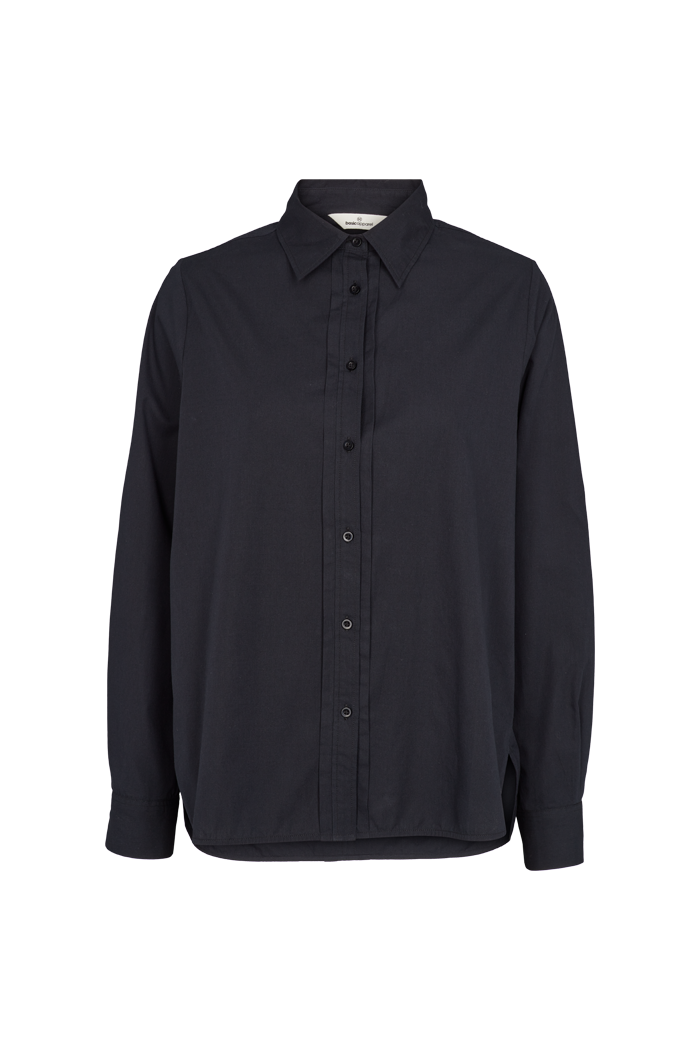 Basic Apparel Vilde Pleat Shirt Shirts 001 Black