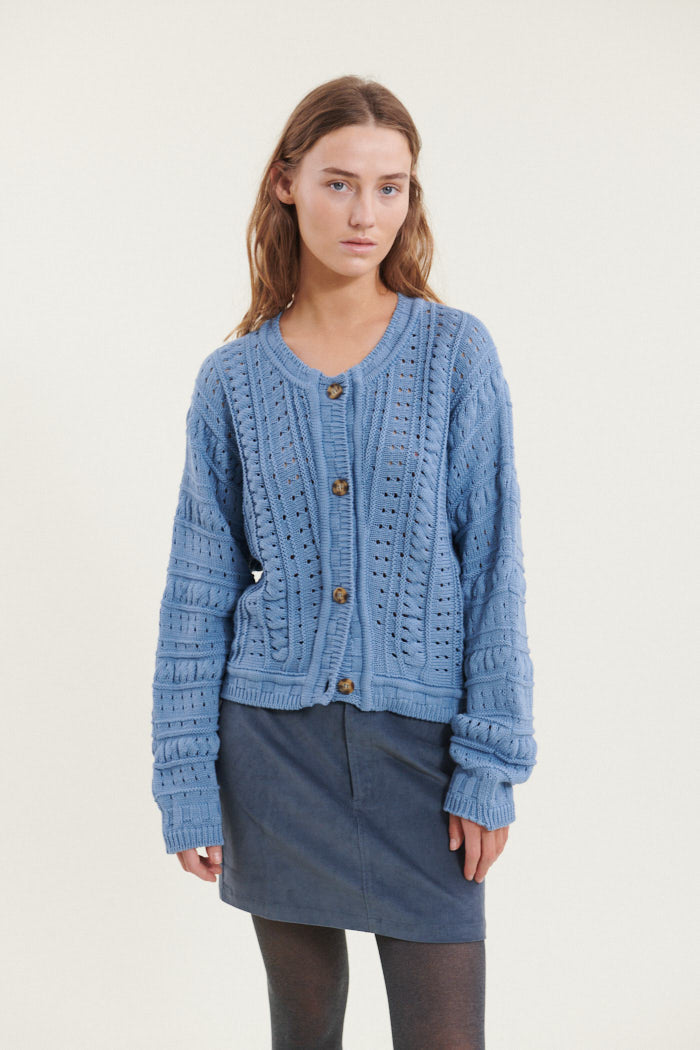 Basic Apparel Winie Cardigan Cardigans 742 Windward blue / birch