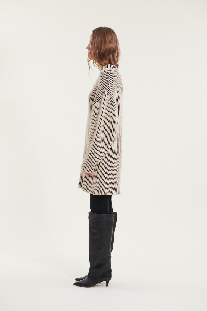 Basic Apparel Winie Long 2 Colored Dresses 741 Black / Birch