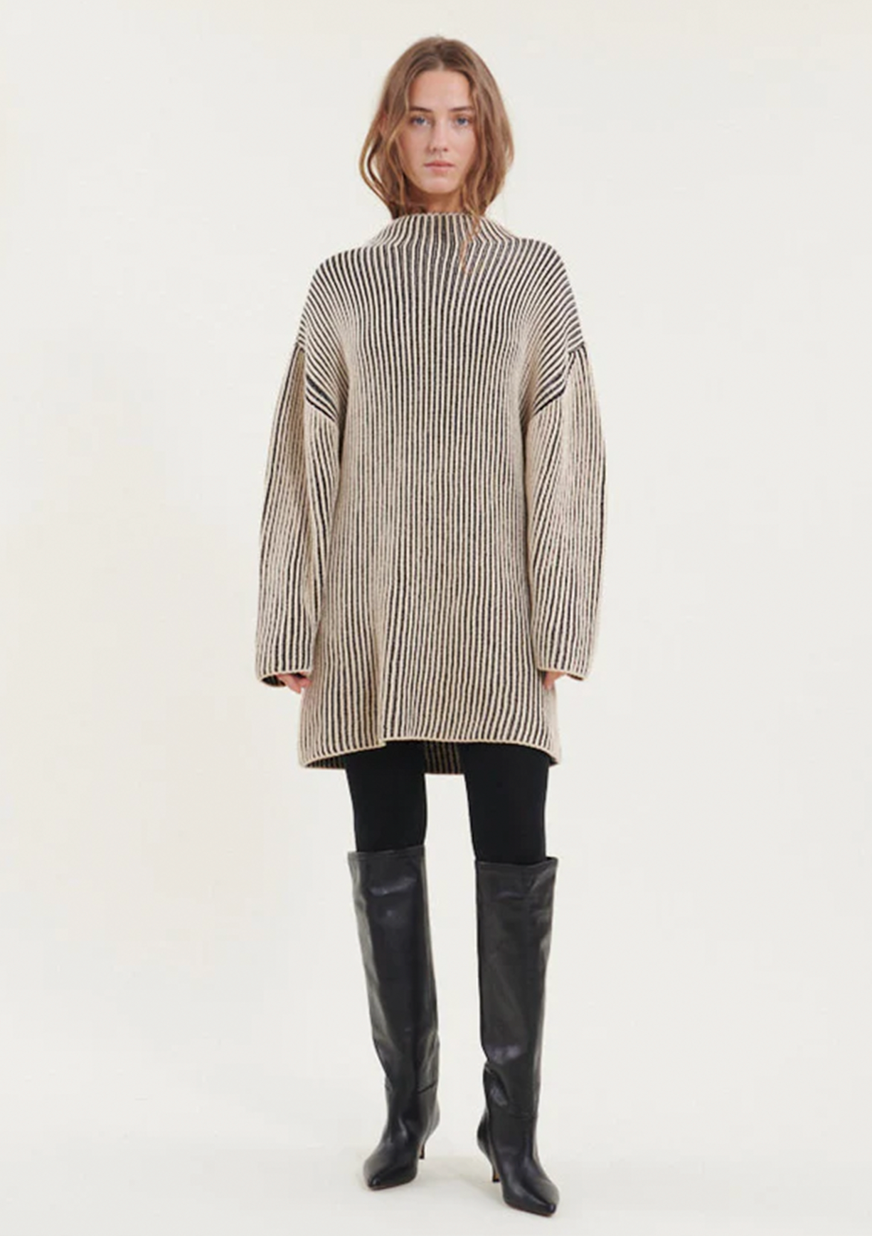 Basic Apparel Winie Long 2 Colored Dresses 741 Black / Birch