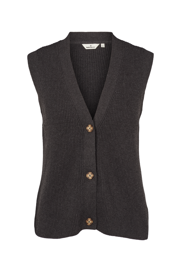 Basic Apparel Winie Vest Veste 393 Dark Grey Mel.