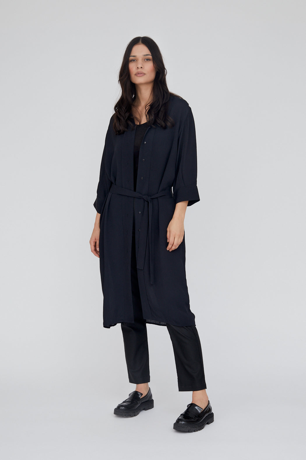 Basic Apparel Yasemin Shirt Dress Dresses 001 Black
