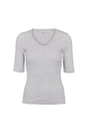 Ludmilla V-Neck - Light Gray Mel.